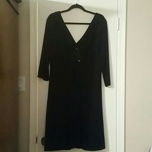Black knee length dress